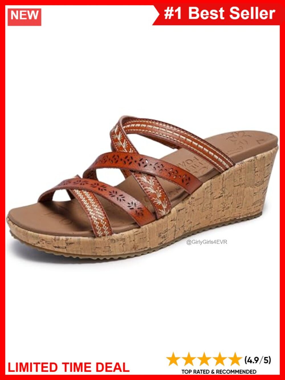 Skechers Beverlee Tiger Posse Wedge Sandal Platform Slide